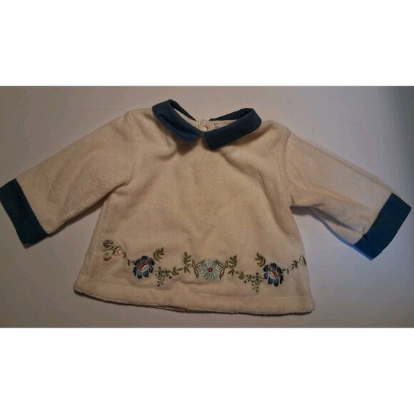 Lullaby Club Baby Girl L/S Top Embroidered Flowers Size 3-6 Months - Picture 1 of 6